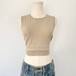 VINTAGE AUGUST SILK SWEATER MUSCLE TANK / SHELL